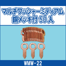 WMW-22 マルチワッシャー ミディアム 銅メッキ 付50入