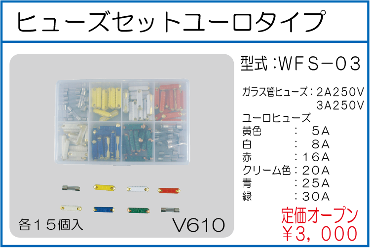 WFS-03 ヒューズセットユーロタイプ